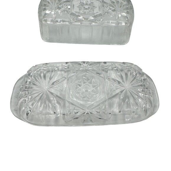 Brillance Cut Glass Star of David Covered Butter Dish - Picture 5 of 5